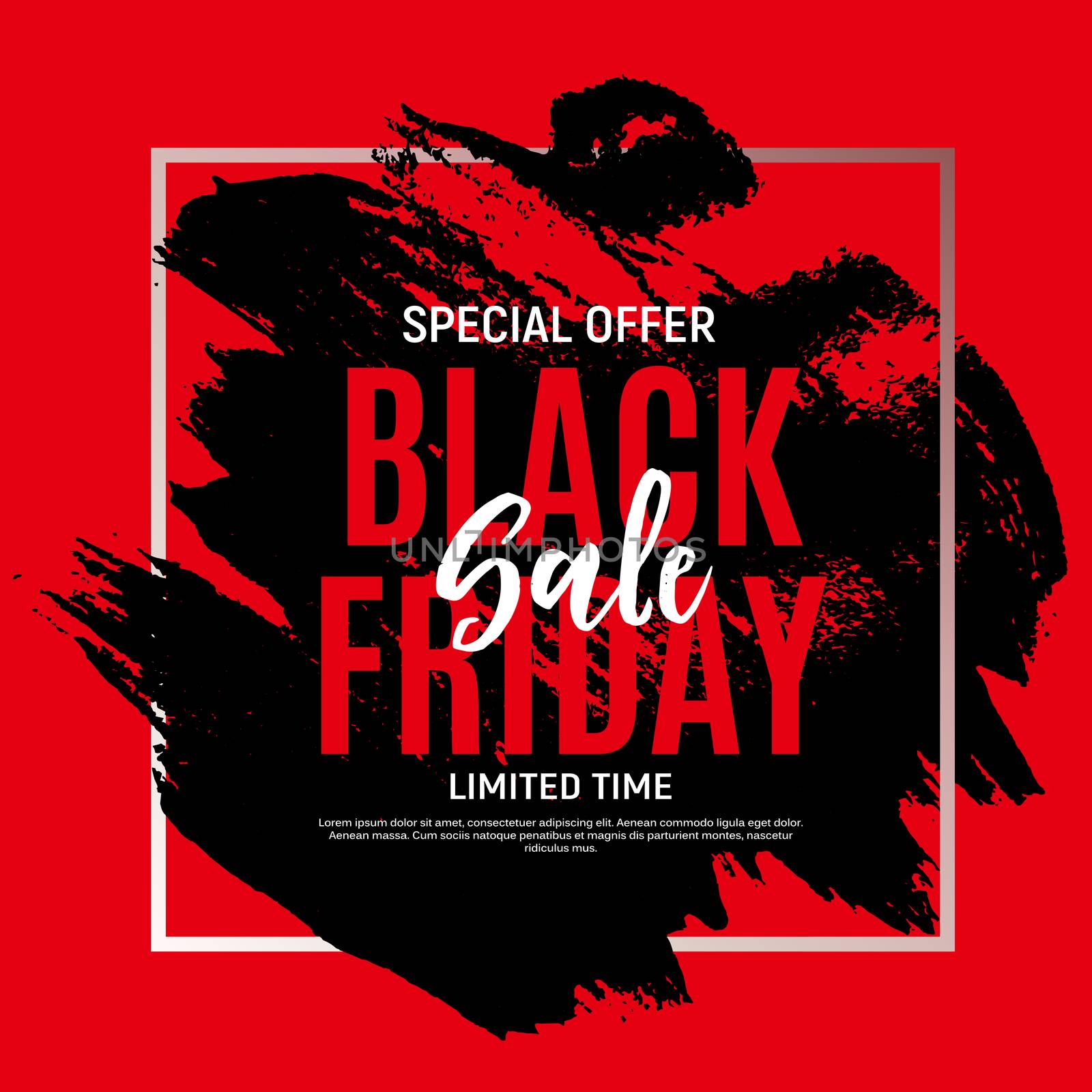 Black Friday Sale Banner Template. Vector Illustration EPS10
