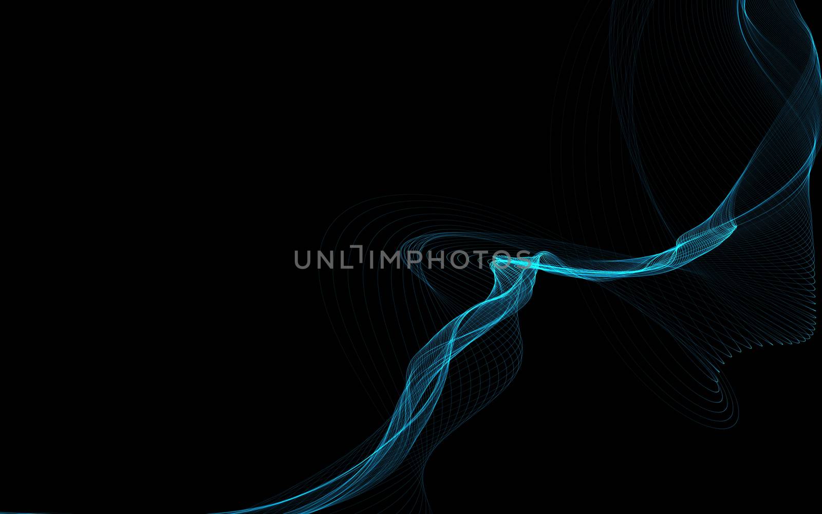 Dark abstract background with a glowing abstract waves by teerawit