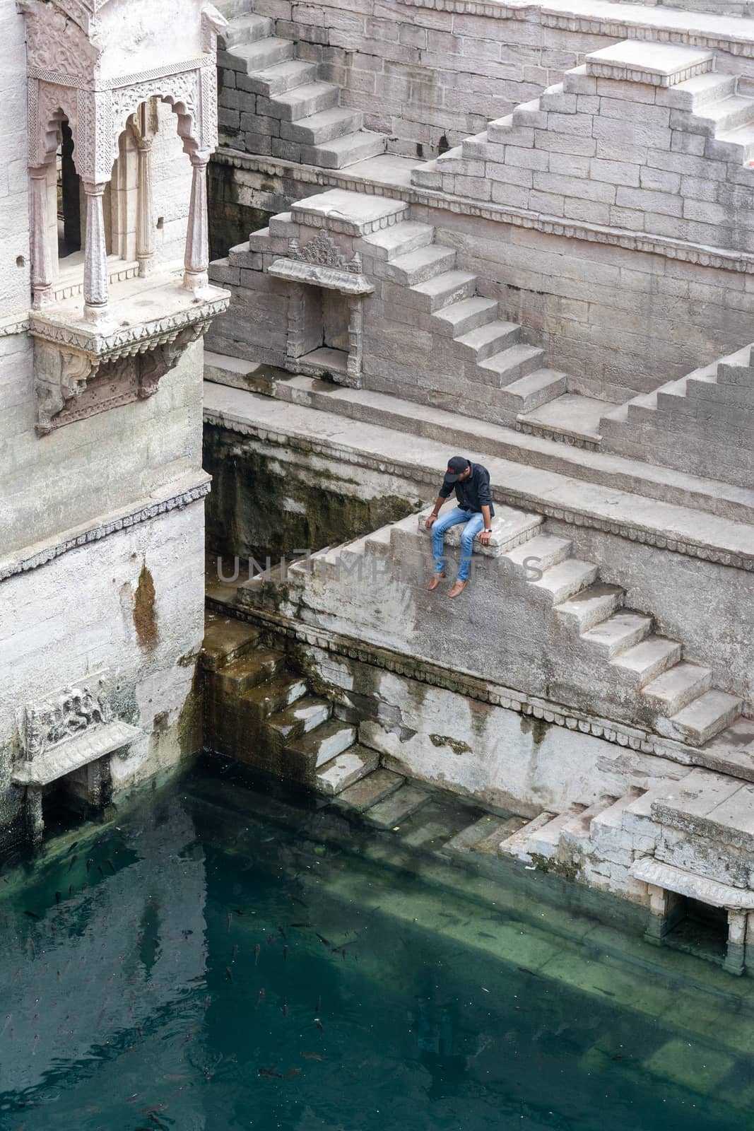 Stepwell Toorji Ka Jhalra in Jodhpur, India by oliverfoerstner