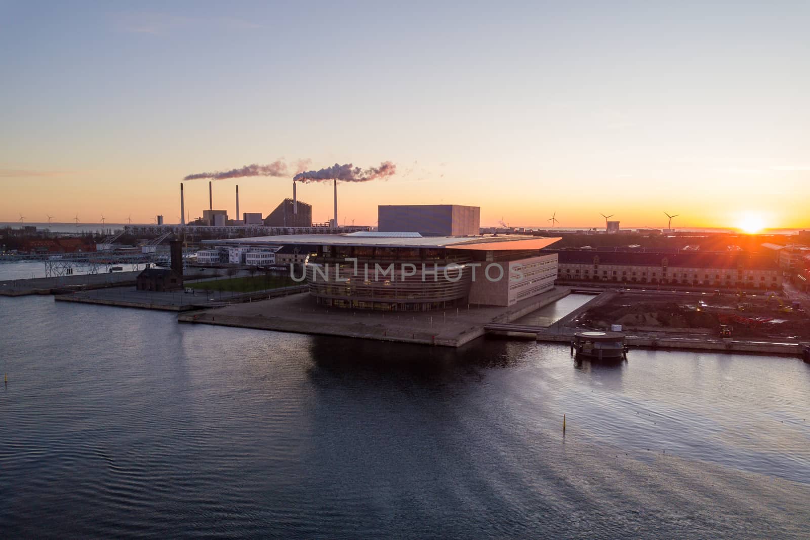 Copenhagen Opera House at sunrise by oliverfoerstner