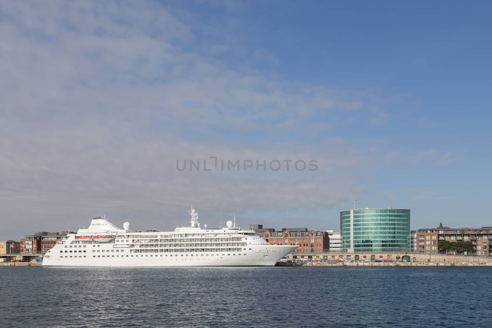 Cruise ship Copenhagen harbour by oliverfoerstner