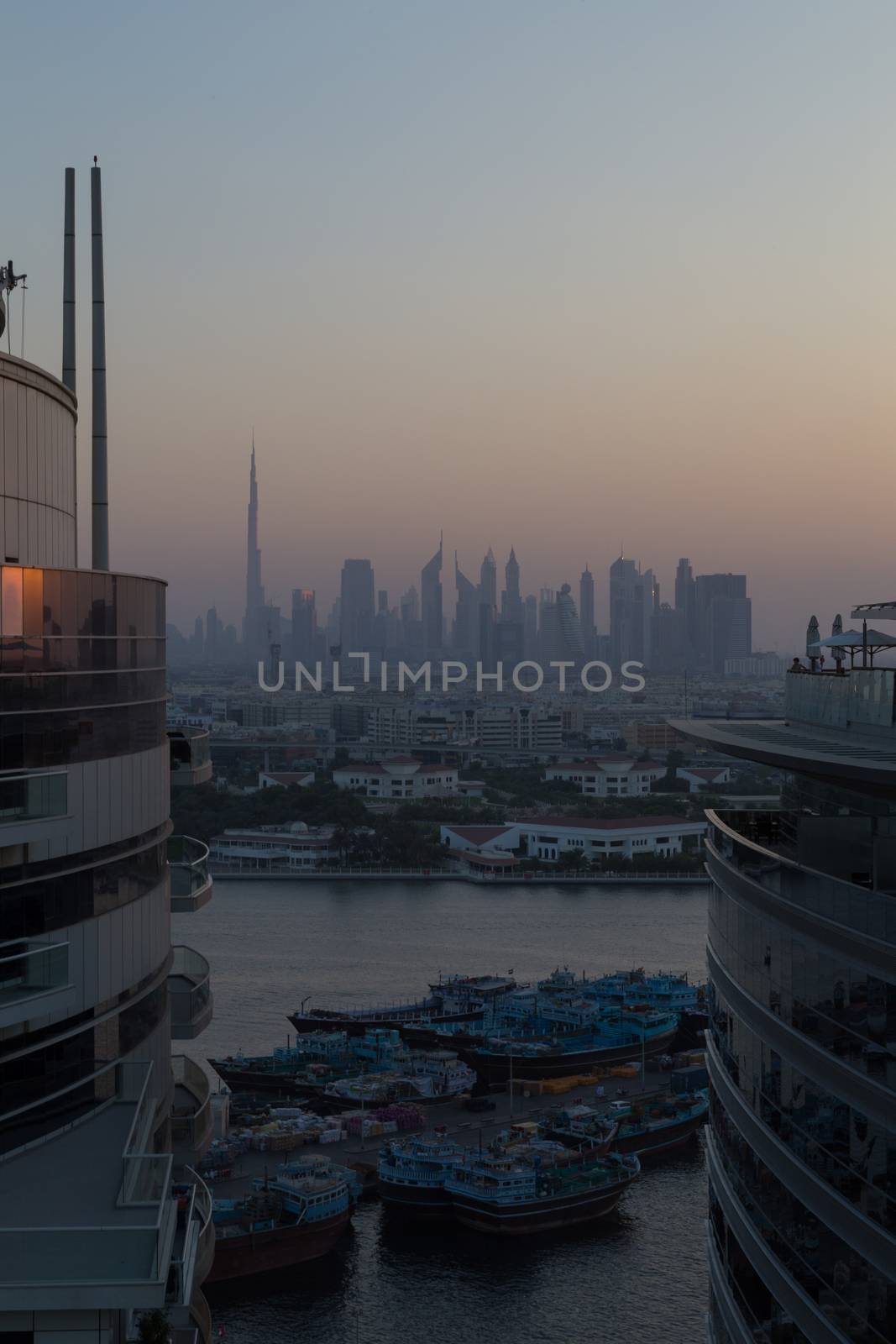 Dubai, United Arab Emirates - October 17, 2014: Photograph of the city skyline