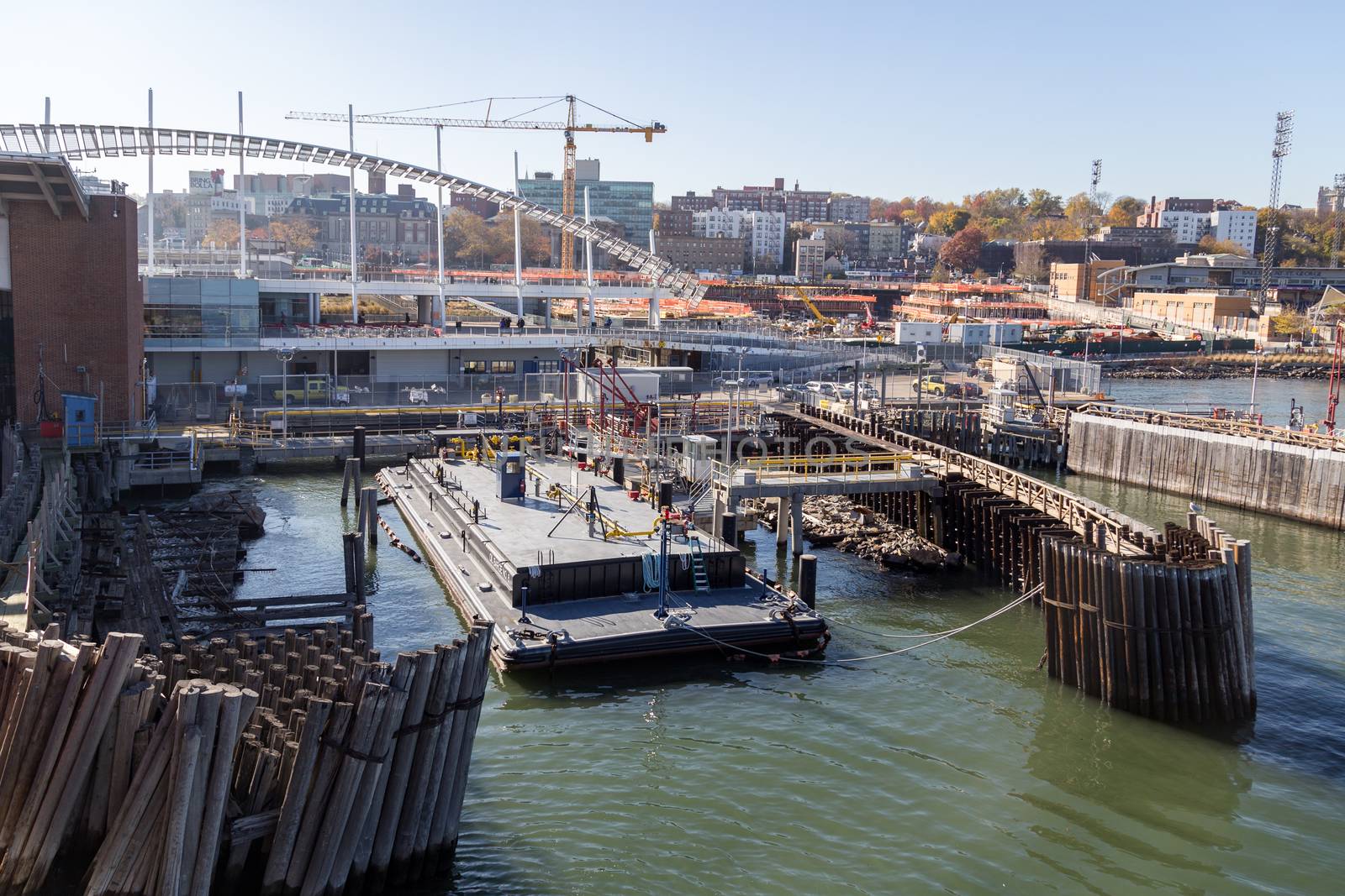 Oil Barge anchored in a Dock by oliverfoerstner