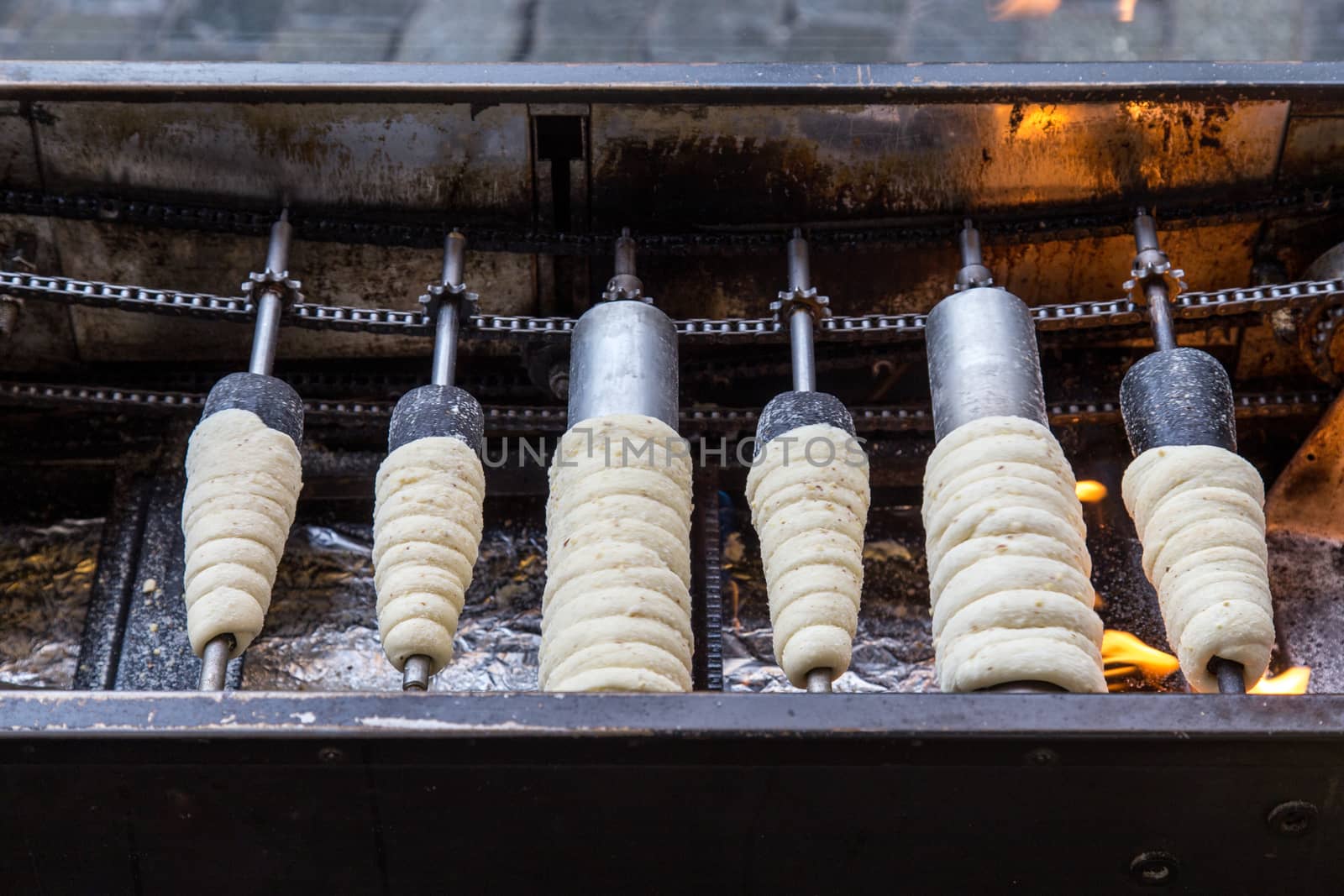 Czech Pastry Trdelnik Bakery in Prague, Czech Republic by oliverfoerstner