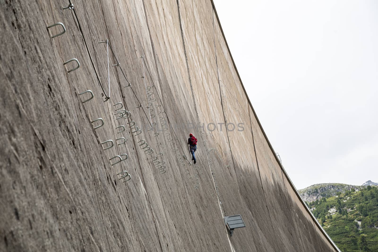 Via Ferrata on Schlegeis Dam in Austria by oliverfoerstner