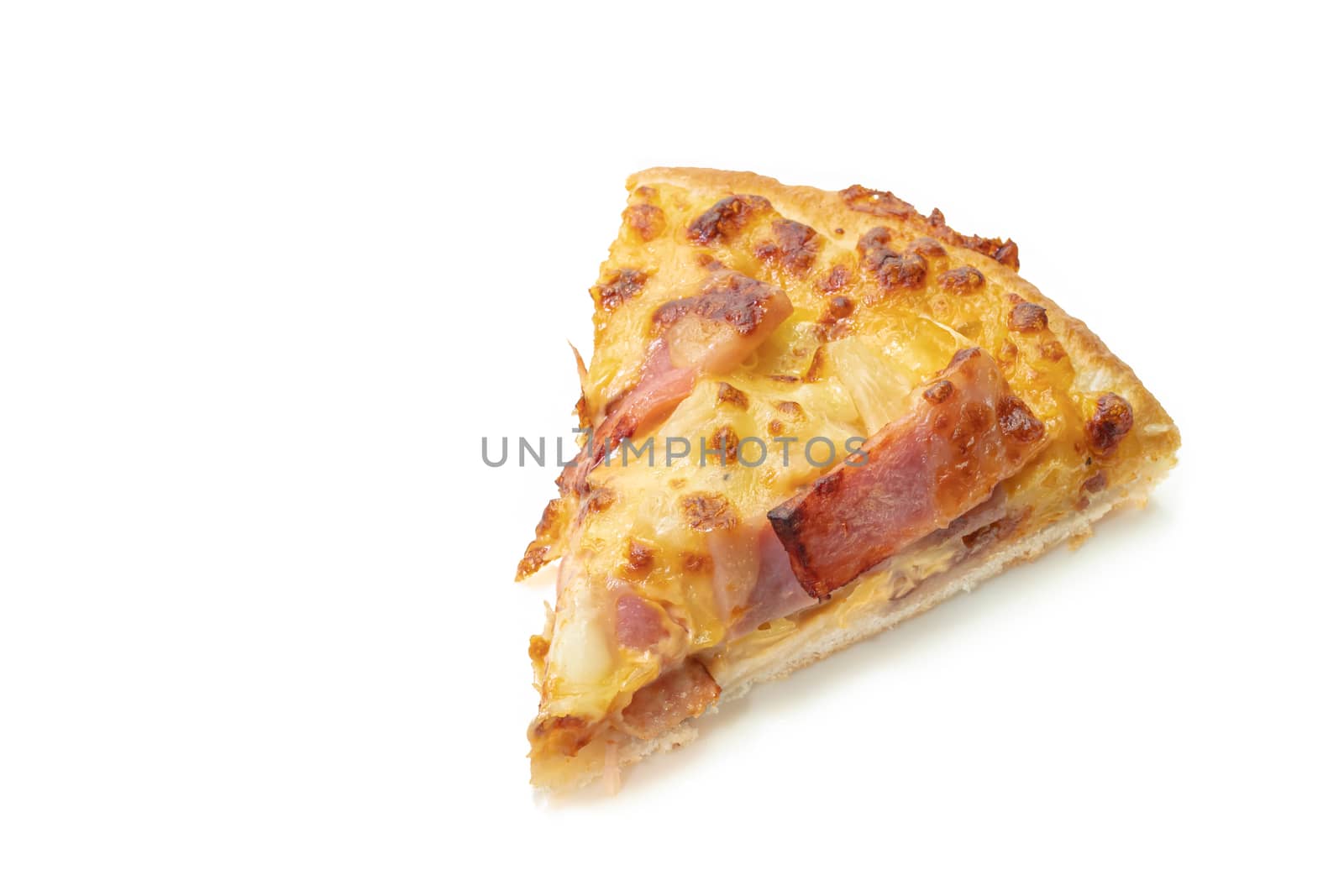 The delicious sliced ham and cheese pizza fast food by phasuthorn