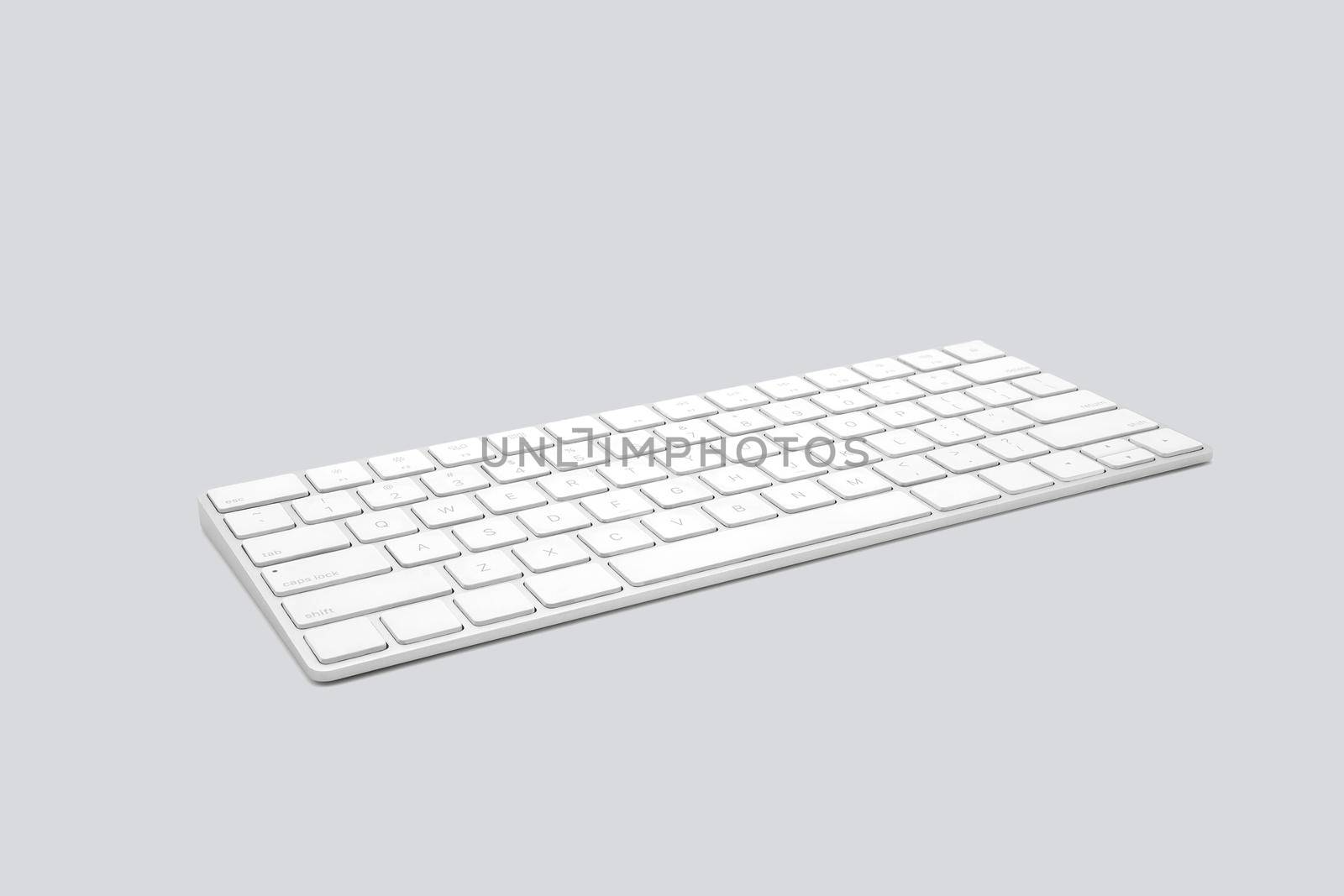 Keyboard computer isolated on white background, accessory and equipment electronic, technology digital.