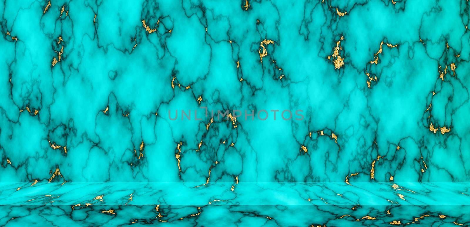 gold mineral granite and blue marble sheet type one luxury interior by Darkfox