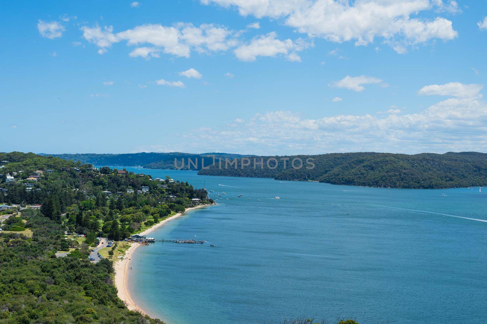 The palm beach of Sydney Australia with beautiful clear sky.