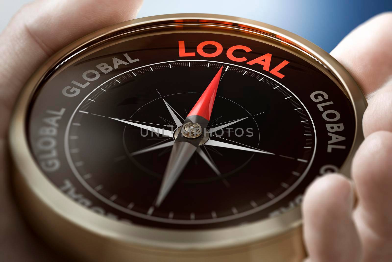 Global and Local Economy Concept. Shop Locally by Olivier-Le-Moal