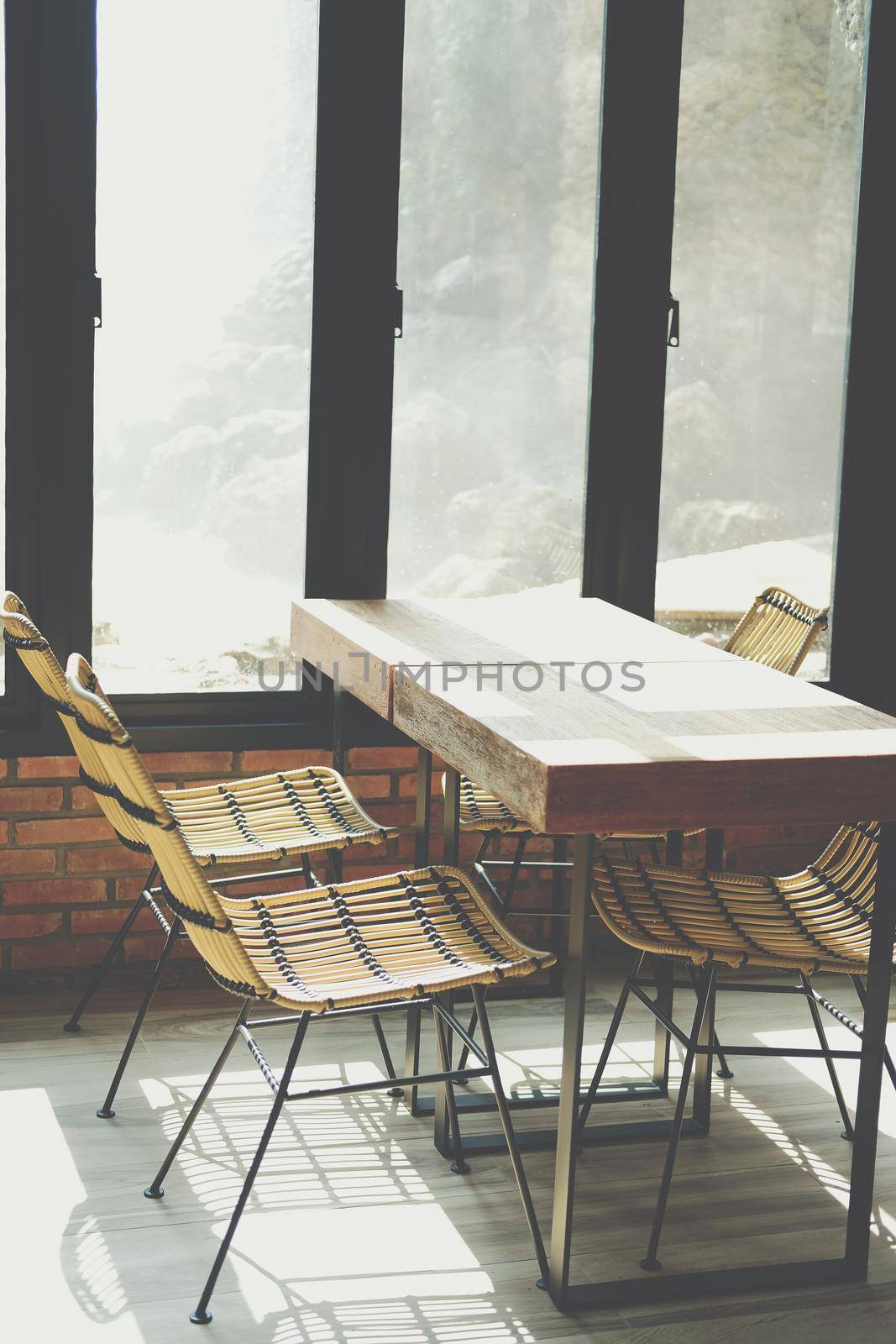 chair table for resting in living room