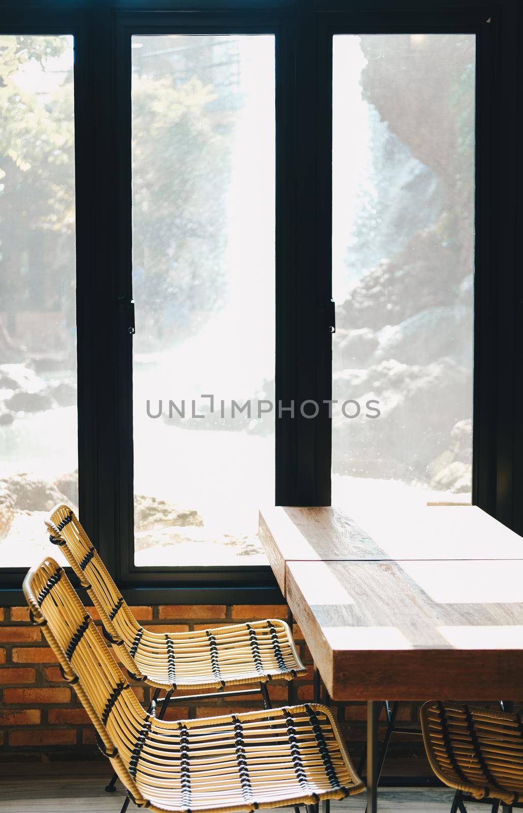 chair table for resting in living room