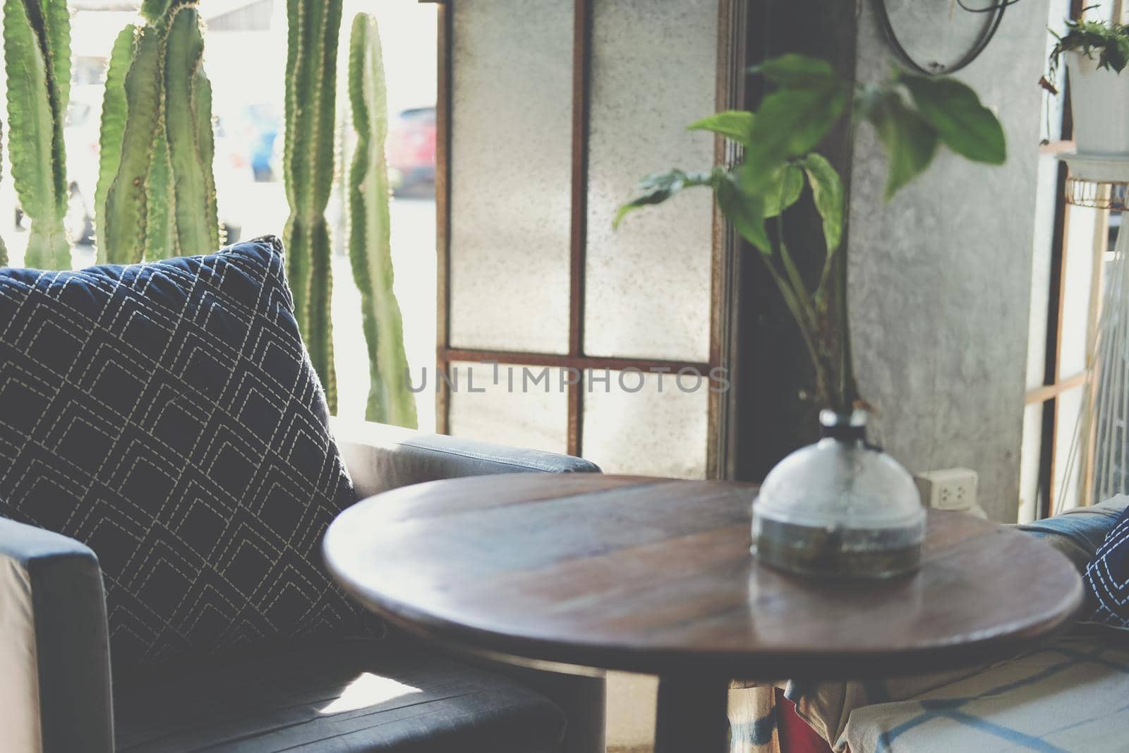 pillow on chair sofa at patio at home