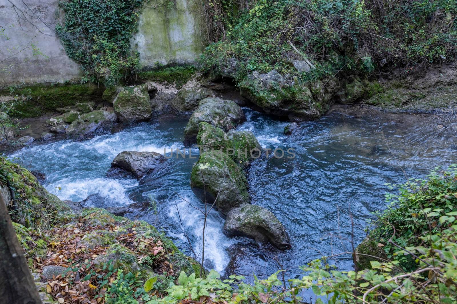 ancient bridge of the bull along the black river of terni