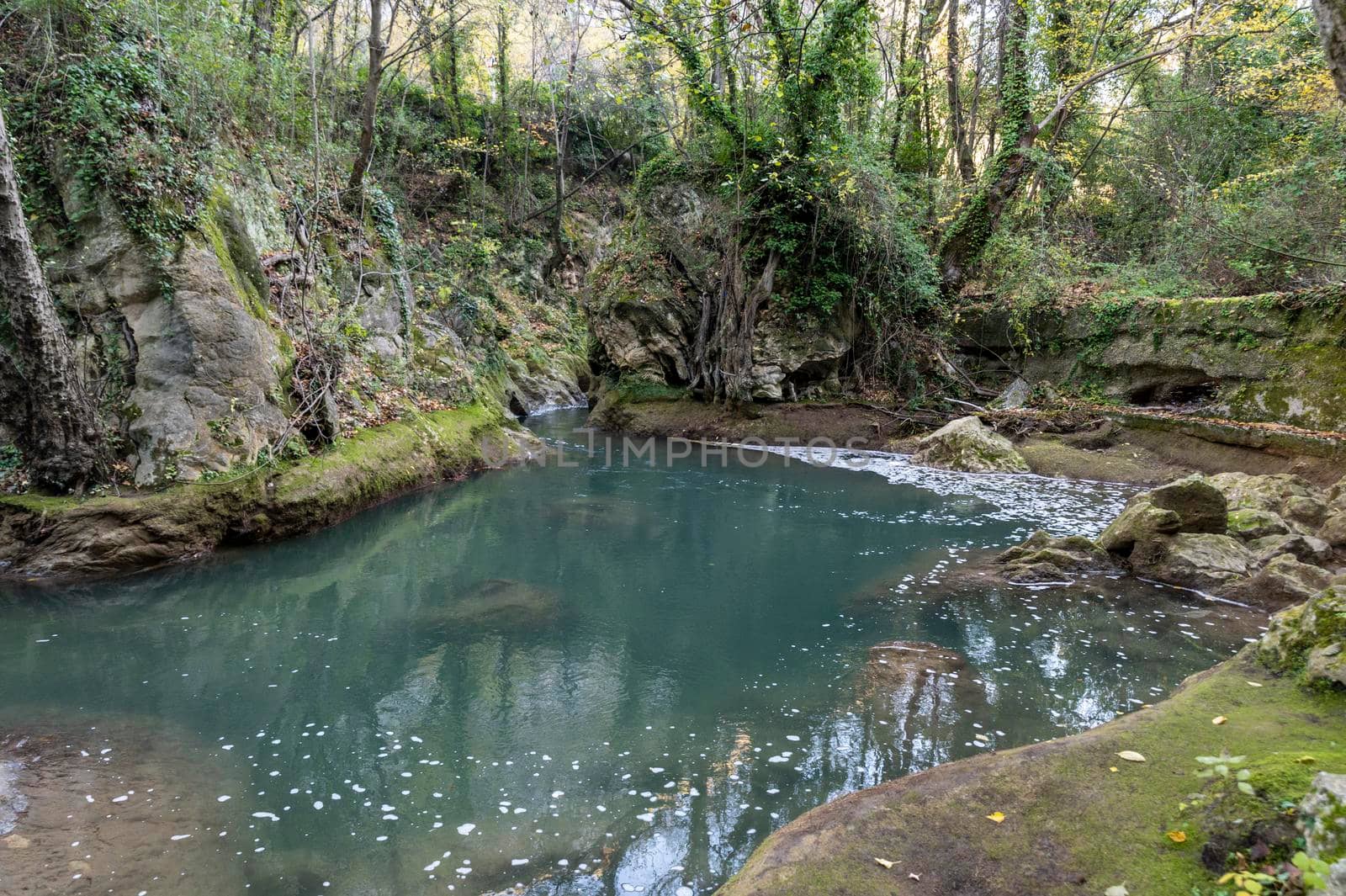 ancient bridge of the bull along the black river of terni