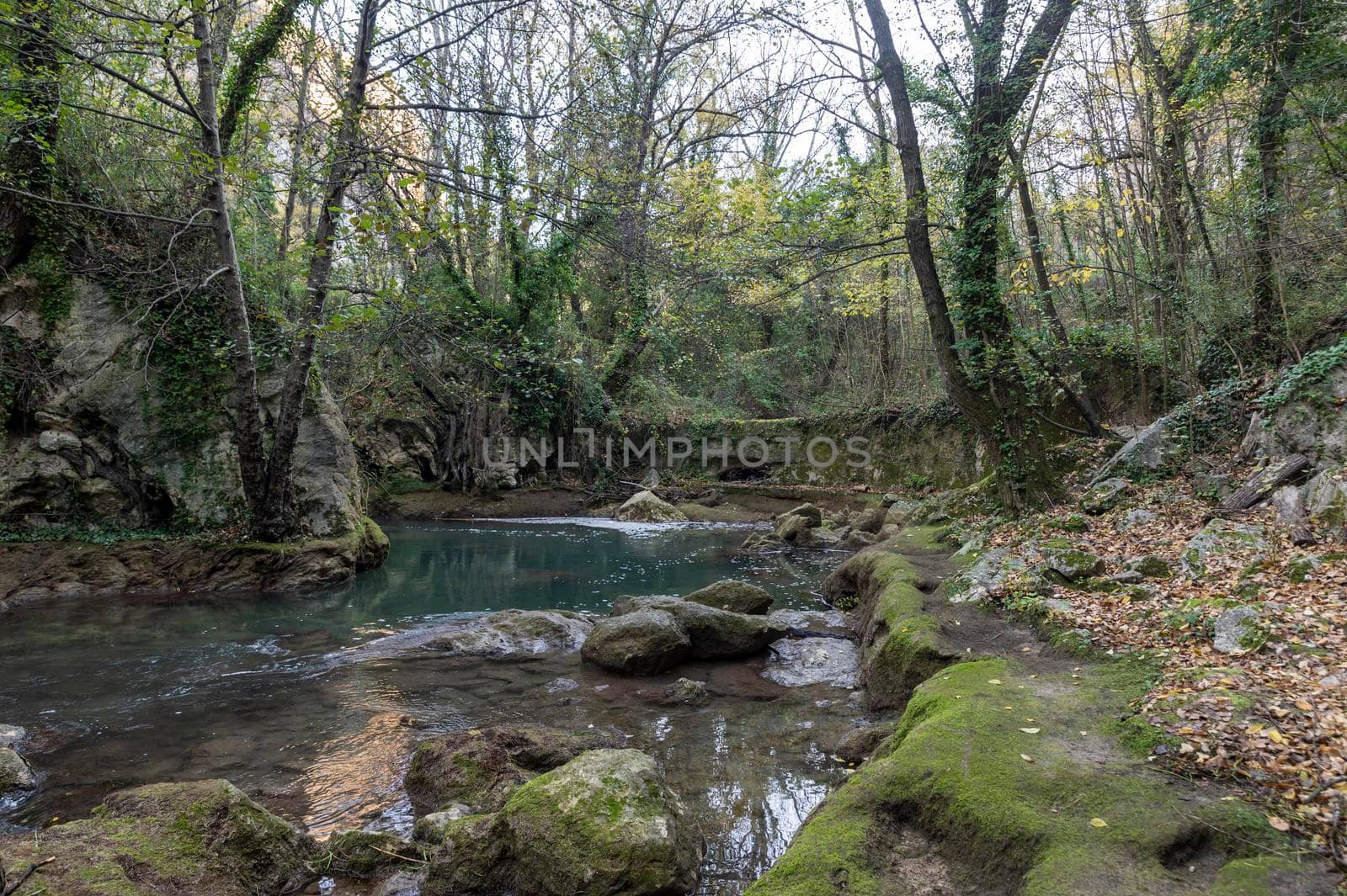 ancient bridge of the bull along the black river of terni
