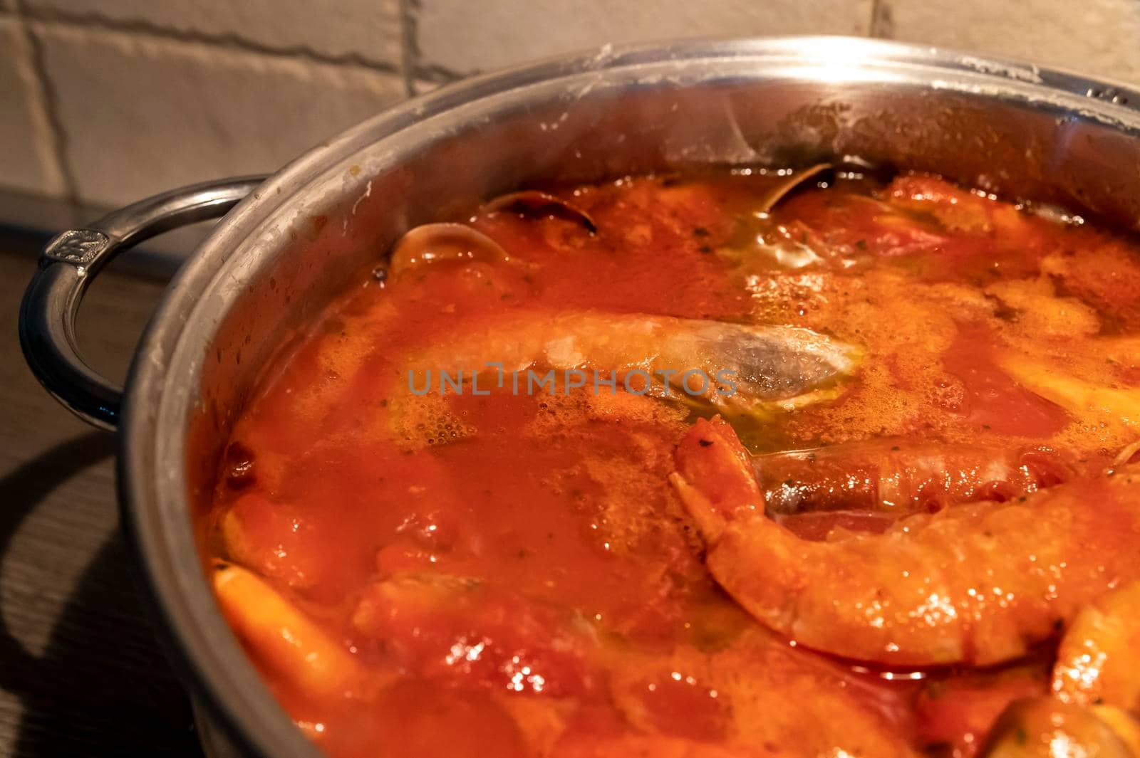 tomato fish soup with seafood