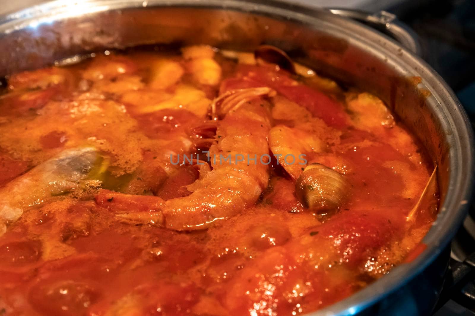 tomato fish soup with seafood