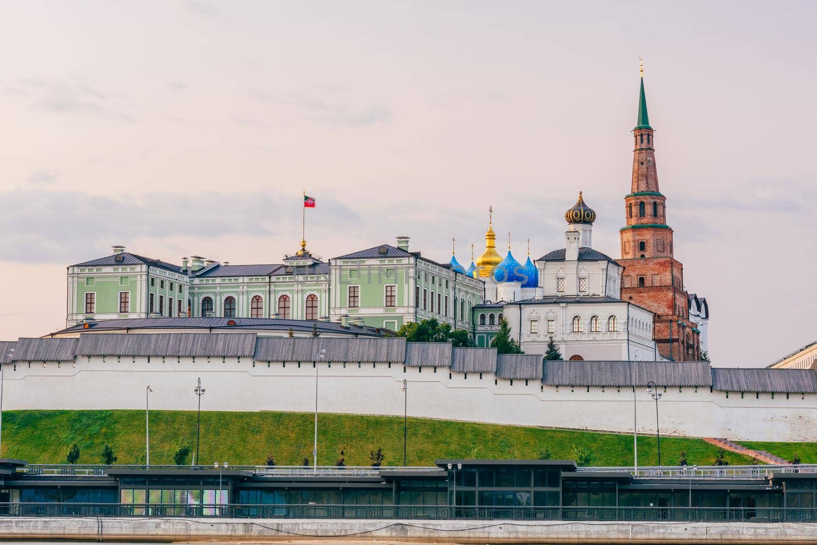 View of the Kazan Kremlin with Presidential Palace, Annunciation Cathedral and Soyembika Tower