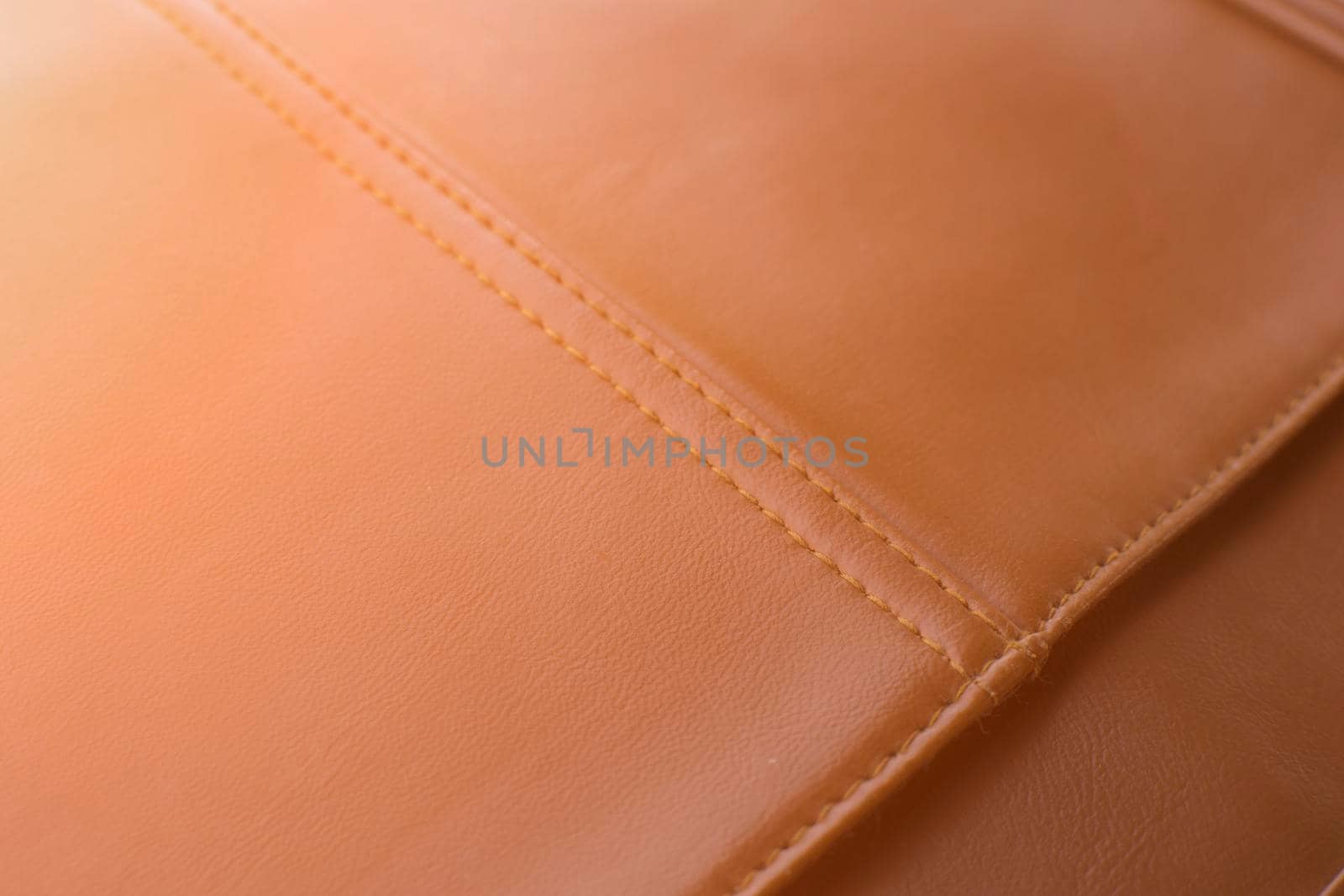 Bag brown leather with seam close up by iPixel_Studio