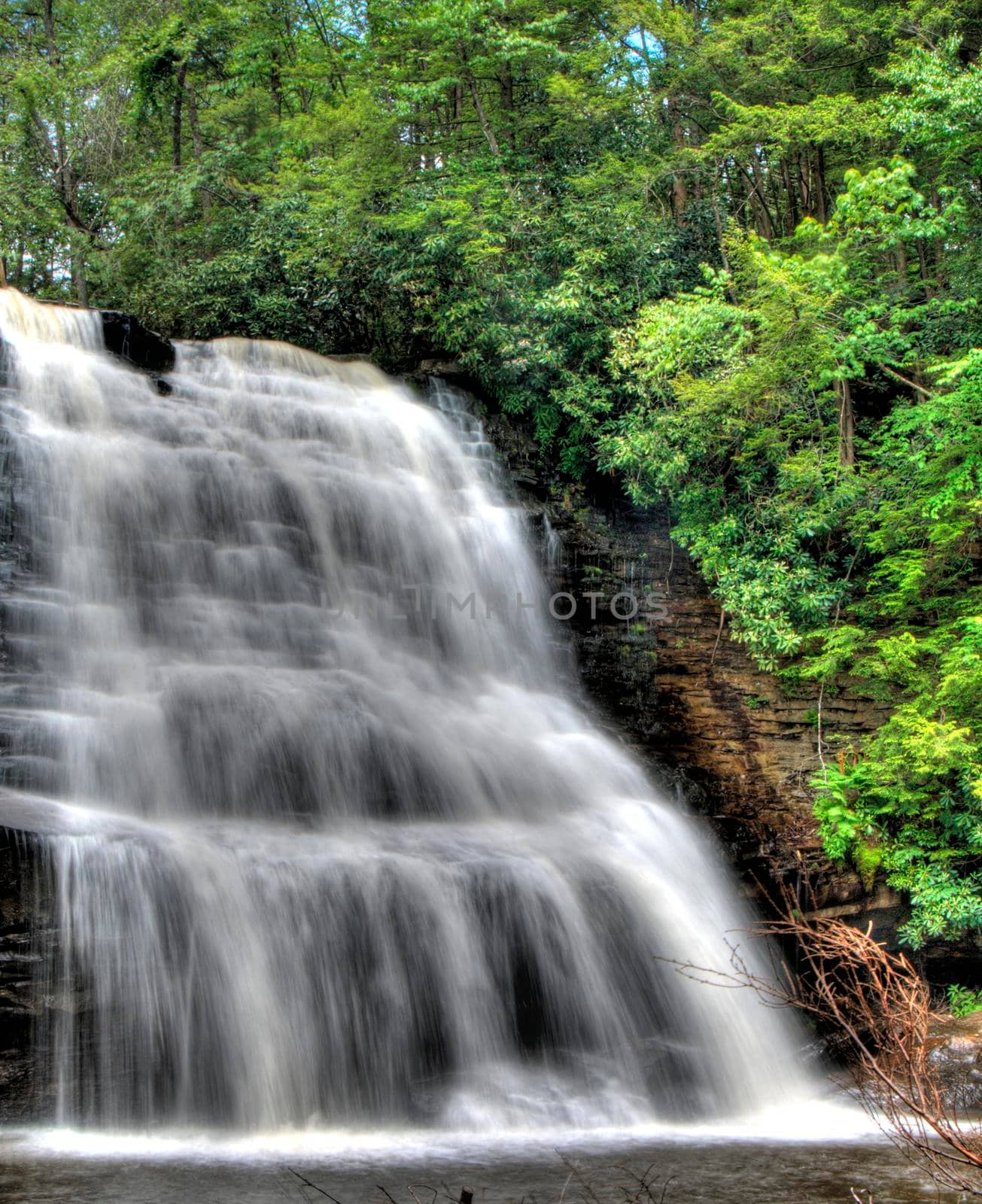 Muddy Creek Falls in Swallow Falls State Park in Maryland