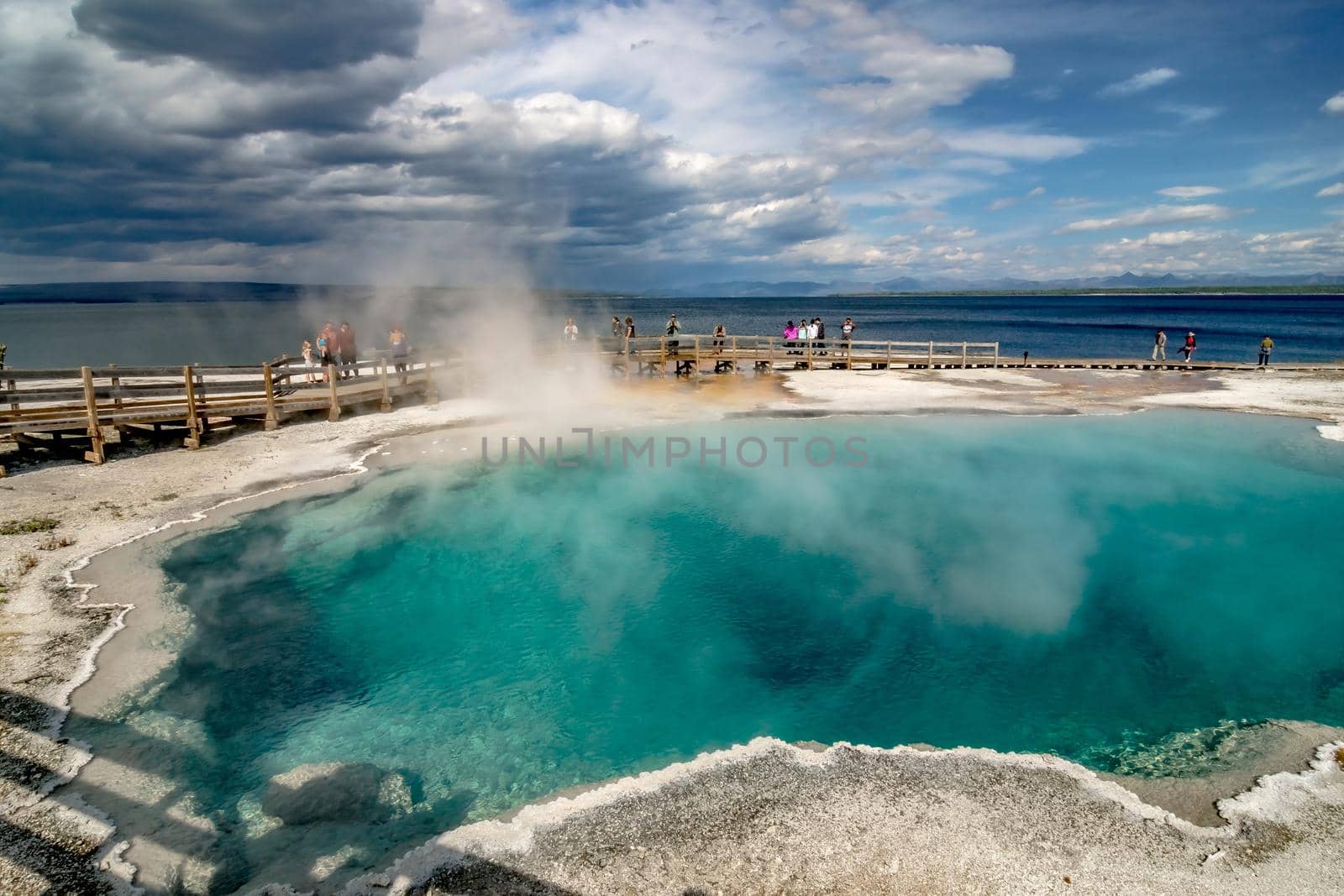 West Thumb Geyser Basin, Yellowstone National Park, Wyoming. by digidreamgrafix