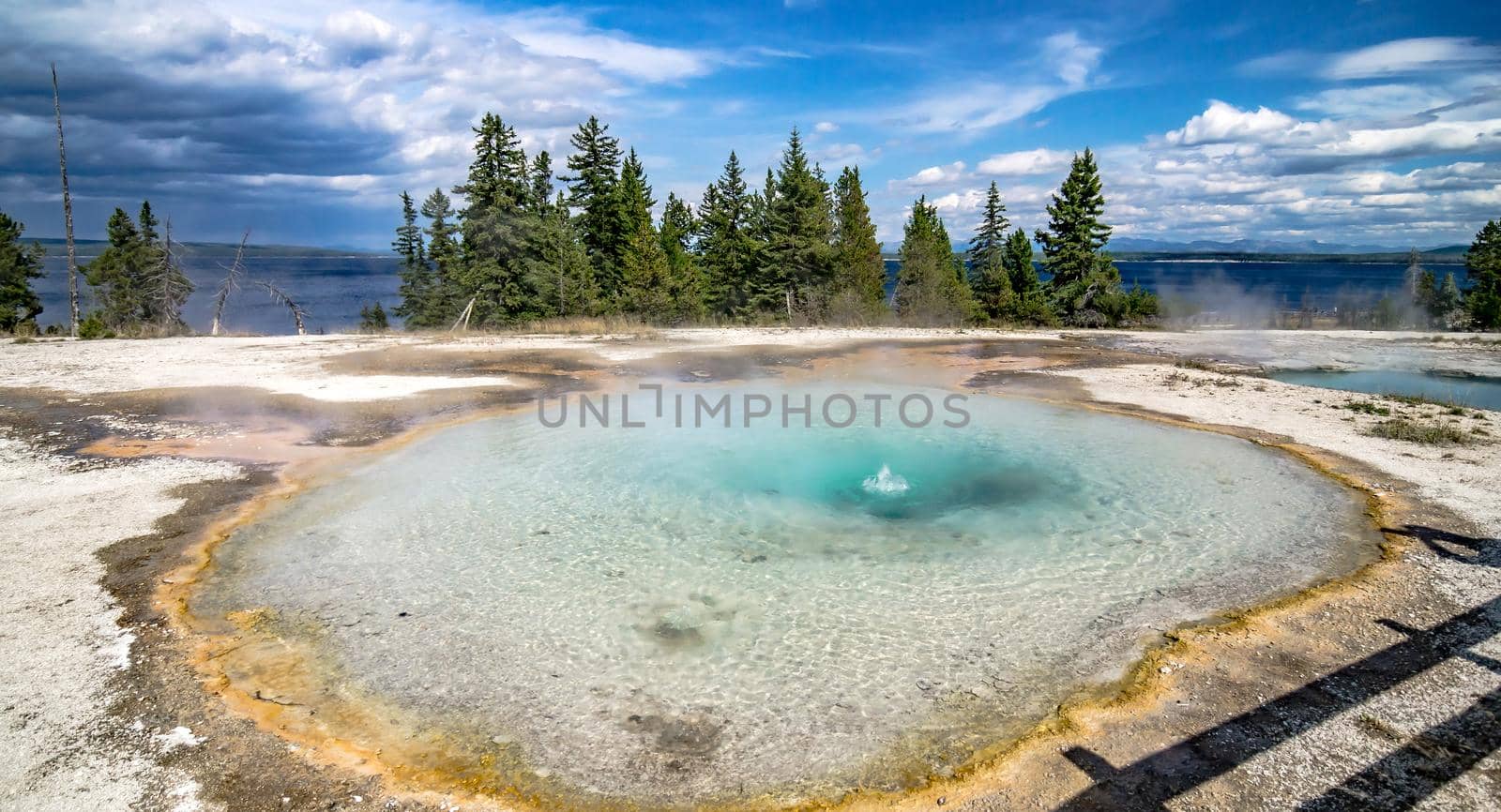 West Thumb Geyser Basin, Yellowstone National Park, Wyoming. by digidreamgrafix