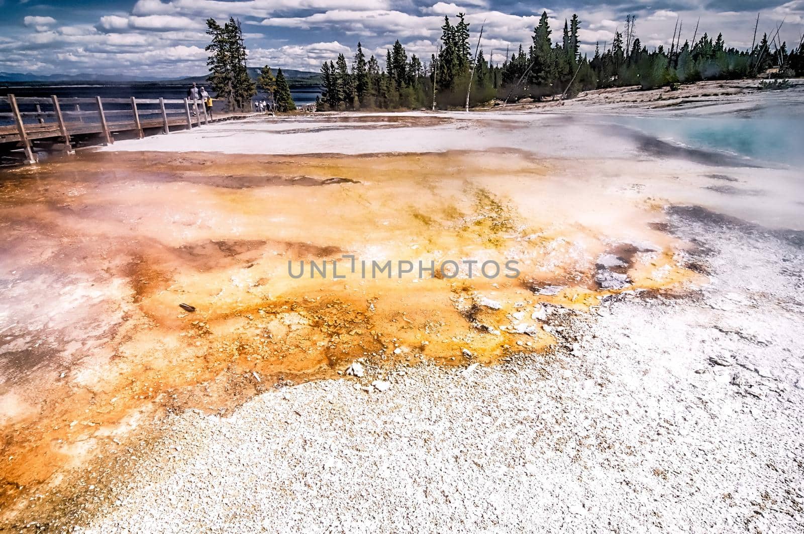 West Thumb Geyser Basin, Yellowstone National Park, Wyoming. by digidreamgrafix