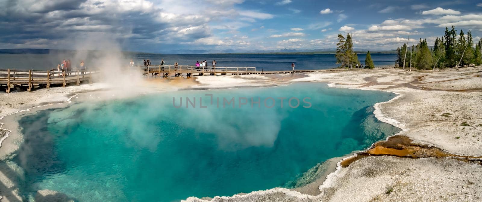 West Thumb Geyser Basin, Yellowstone National Park, Wyoming. by digidreamgrafix