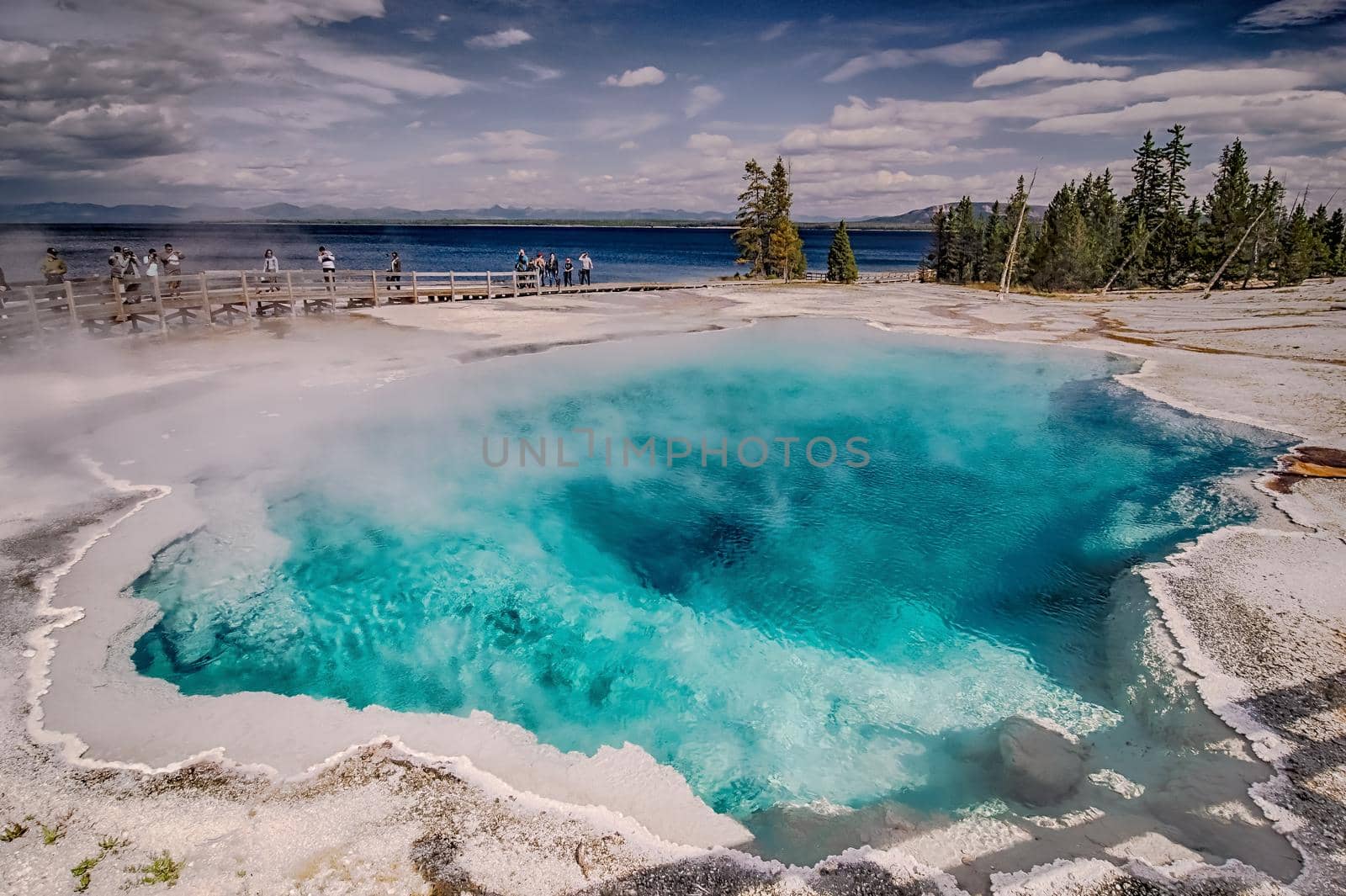 West Thumb Geyser Basin, Yellowstone National Park, Wyoming. by digidreamgrafix