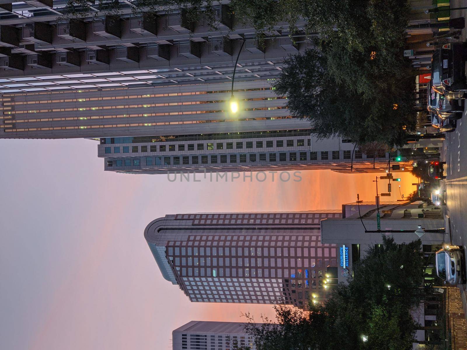 uptown charlotte north carolina usa early morning by digidreamgrafix