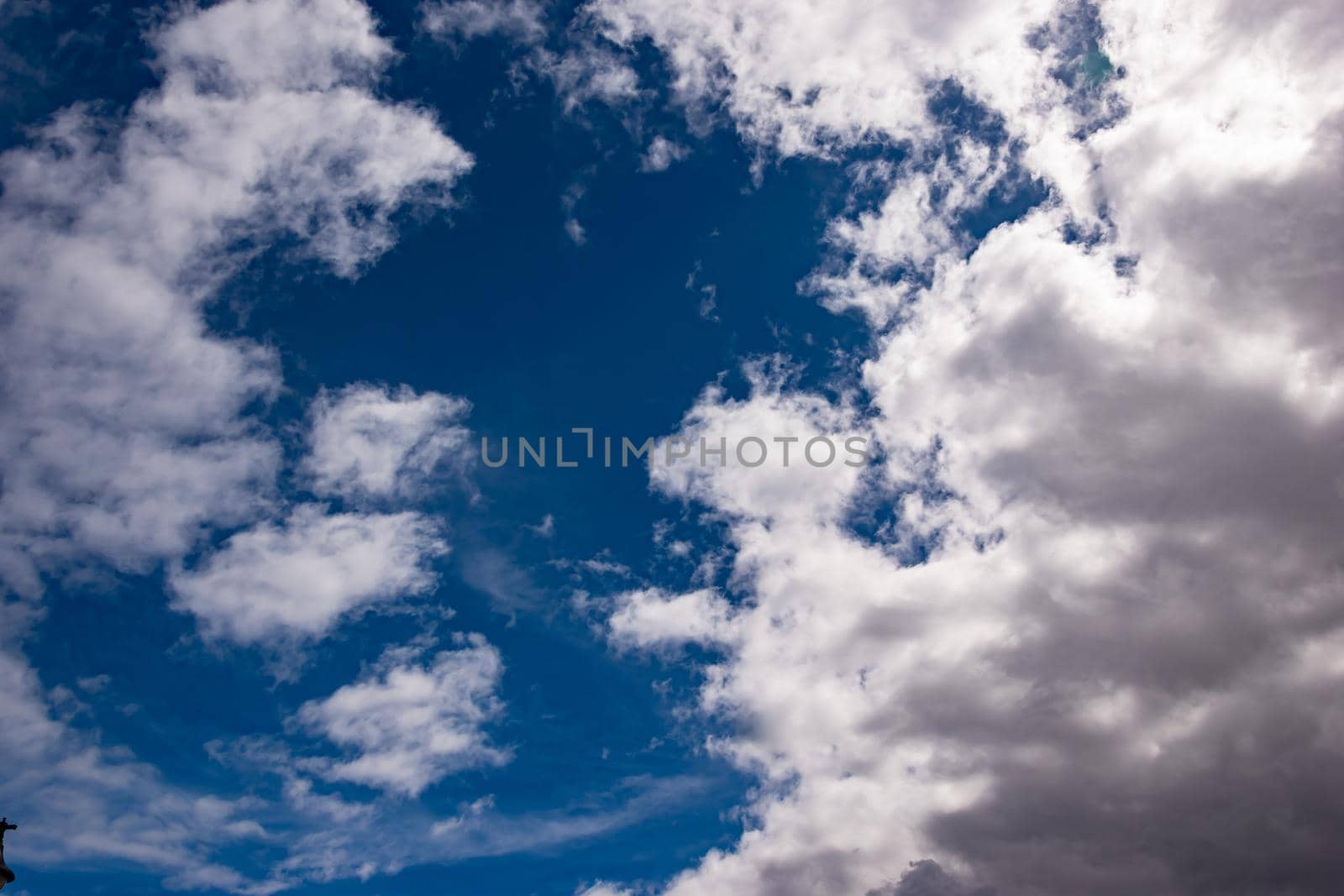 Beautiful shot of the blue sky and white clouds