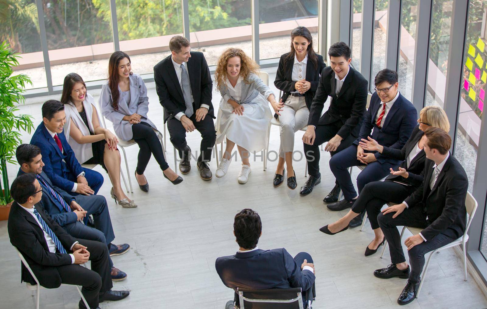 Group of people in Business corporate Event training seminar, the congratulation success of the organization. The conferences event or training education. Business workplace management and development performance.