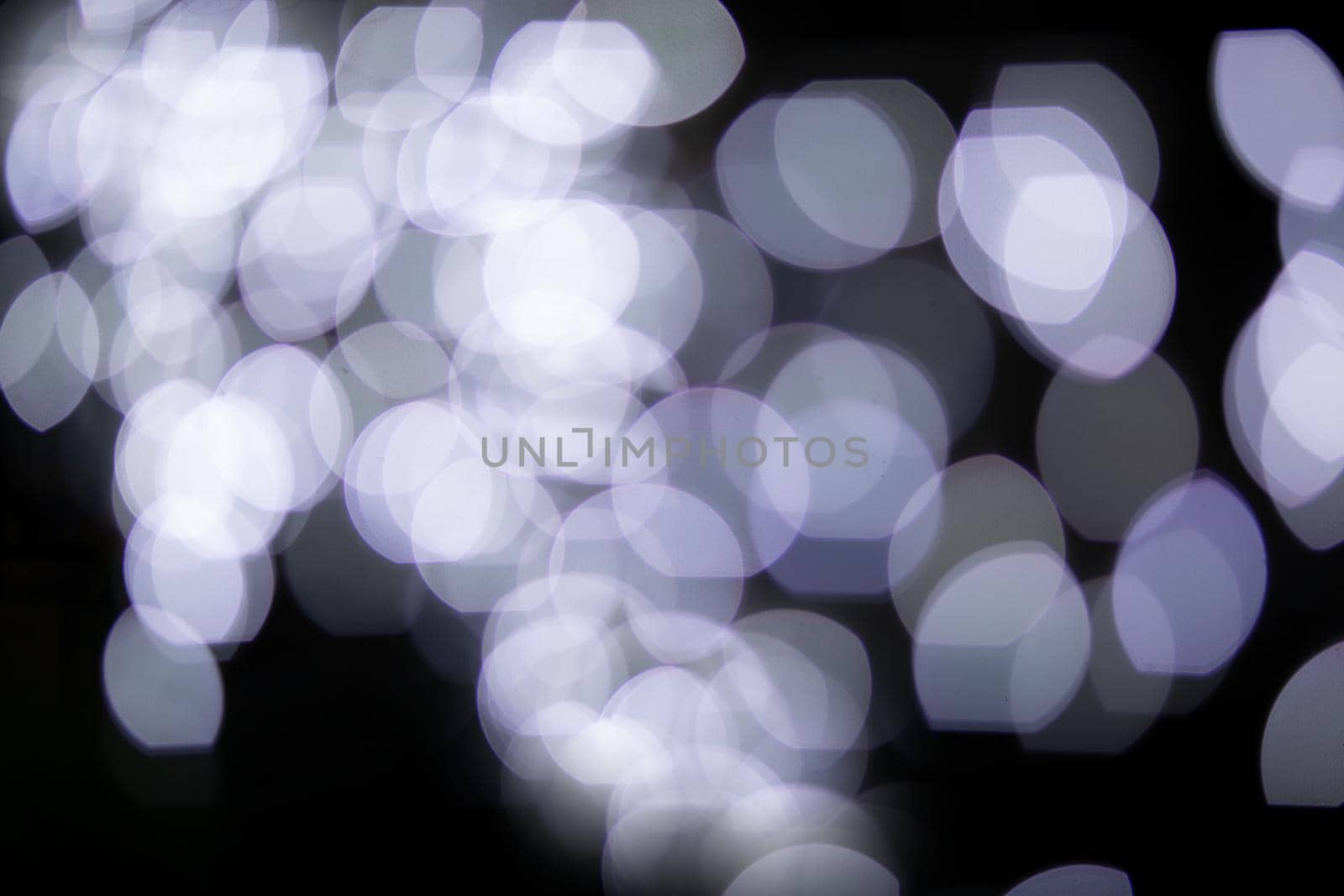 Abstract blurred Christmas light bokeh background.