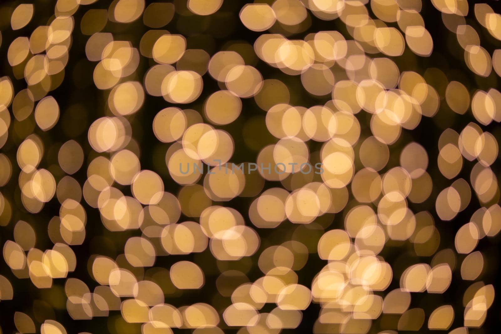 Abstract blurred Christmas light bokeh background.