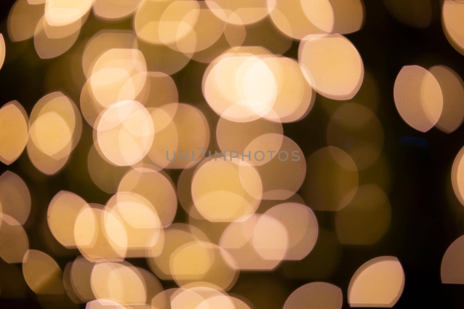 Abstract blurred Christmas light bokeh background.