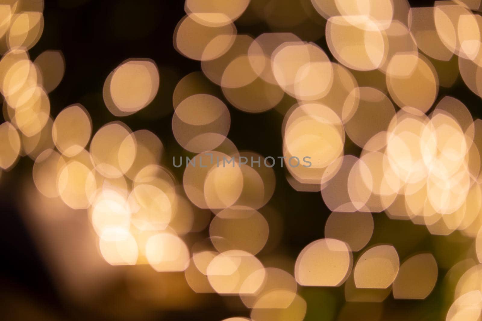 Abstract blurred Christmas light bokeh background.