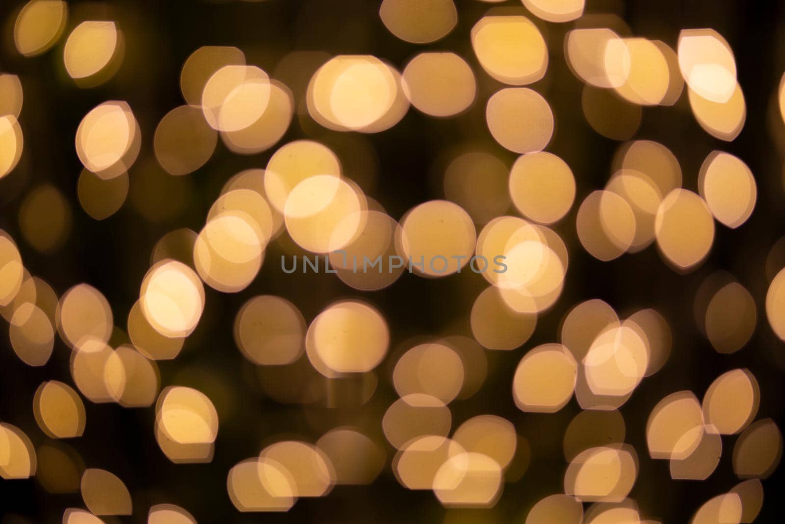 Abstract blurred Christmas light bokeh background.