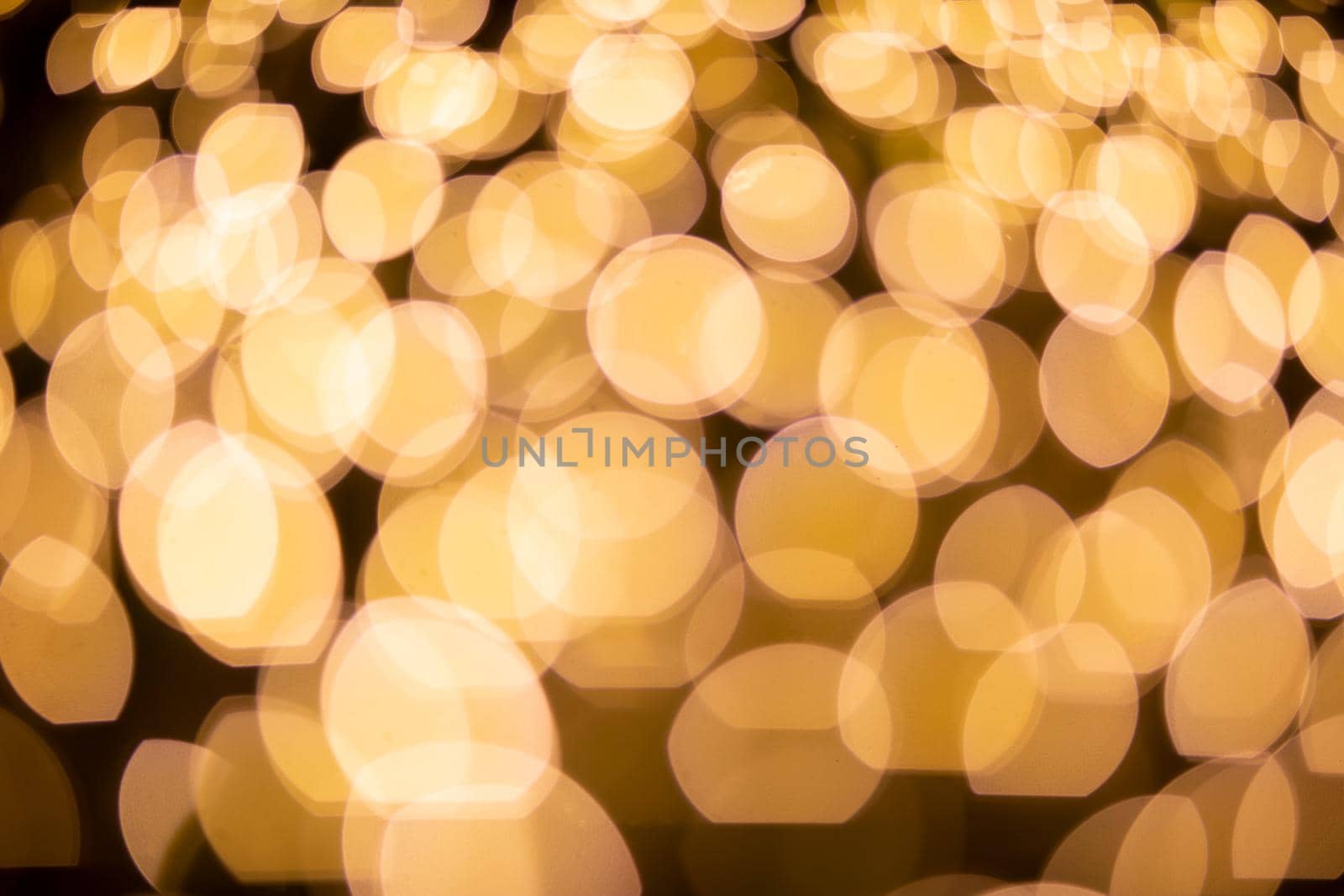 Abstract blurred Christmas light bokeh background.