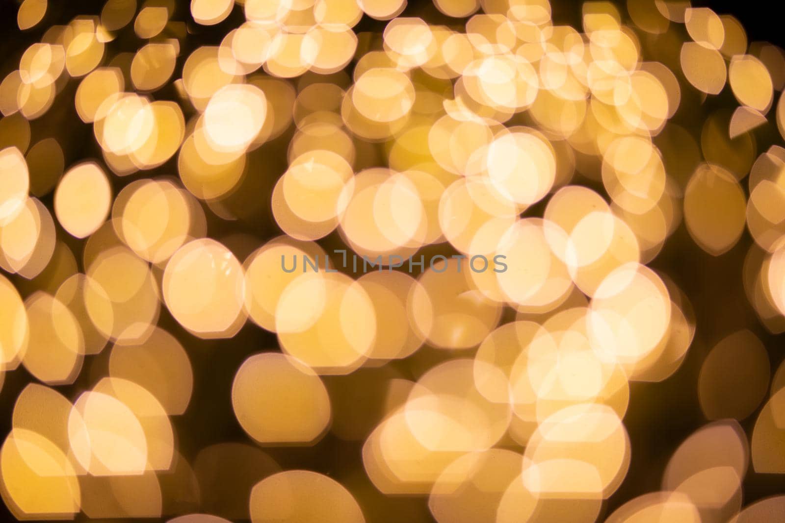 Abstract blurred Christmas light bokeh background.