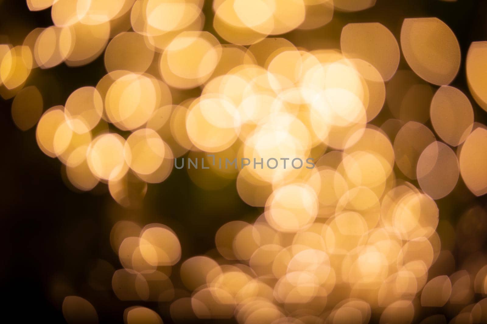 Abstract blurred Christmas light bokeh background.