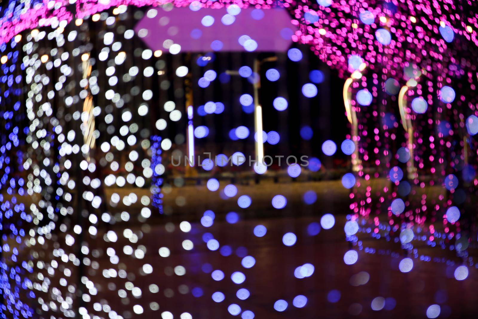 Abstract bokeh light background. by chuanchai