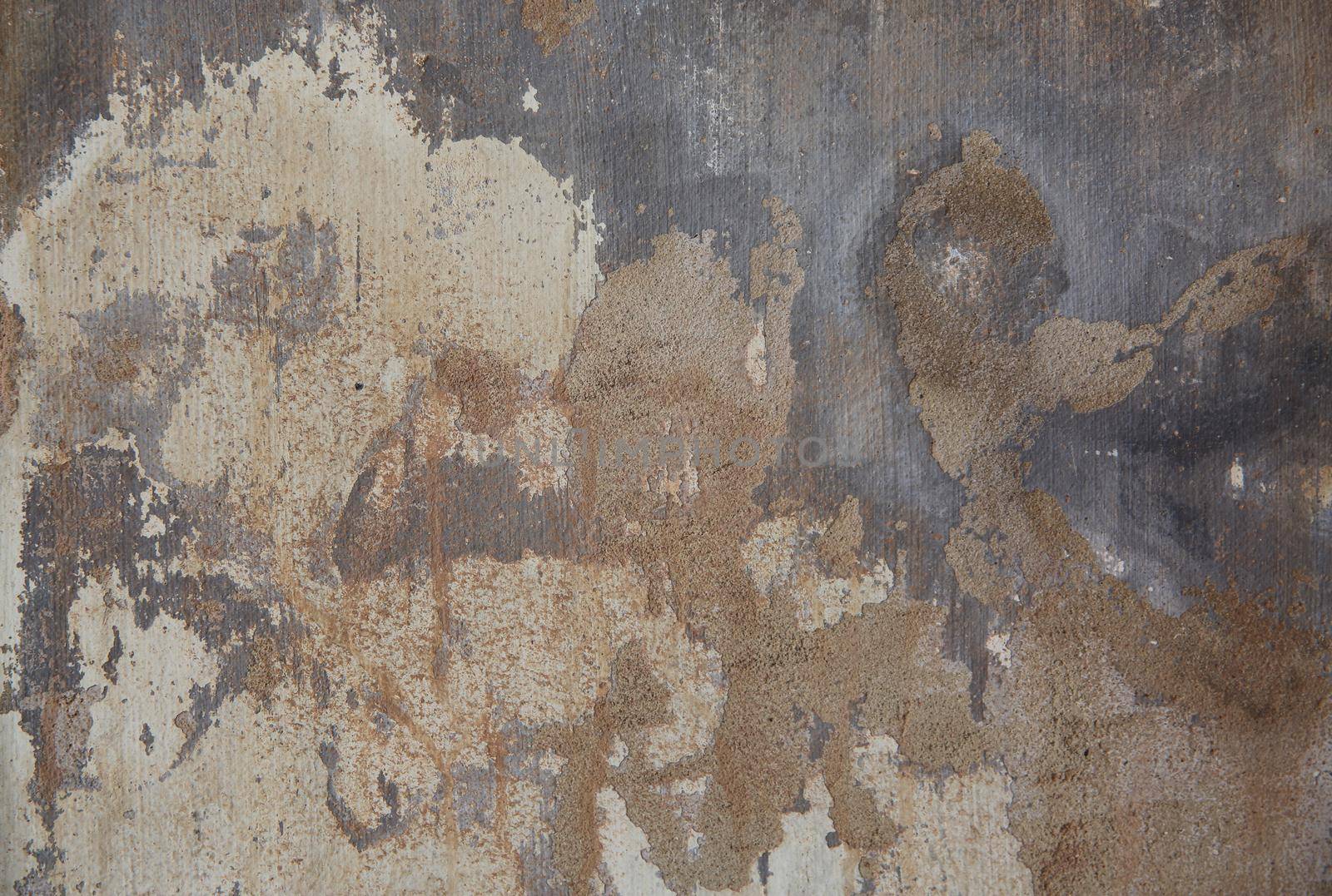 abstract part of the old brick wall with ruined plaster for vintage background and wallpaper in the style of sepia