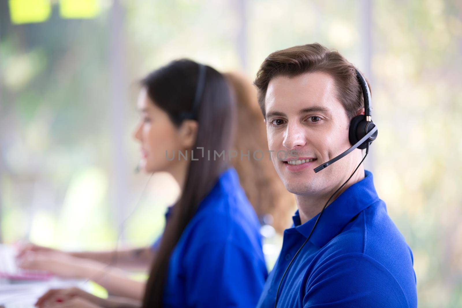 Call center operators. by chuanchai