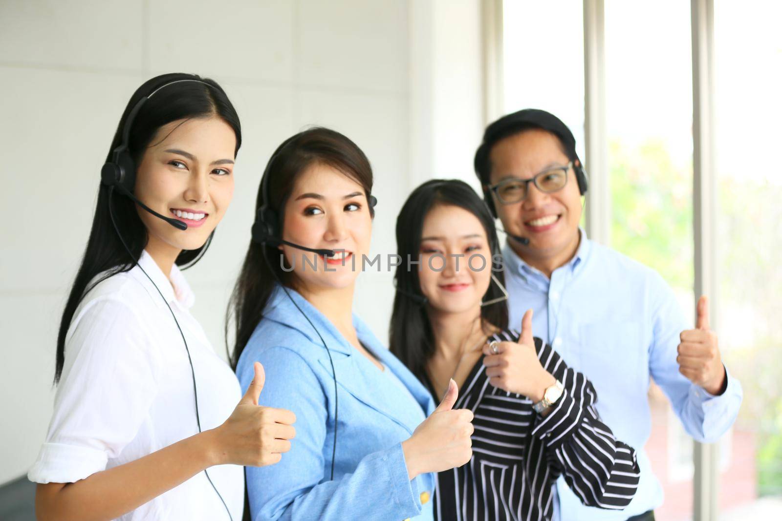 Call center operators. by chuanchai