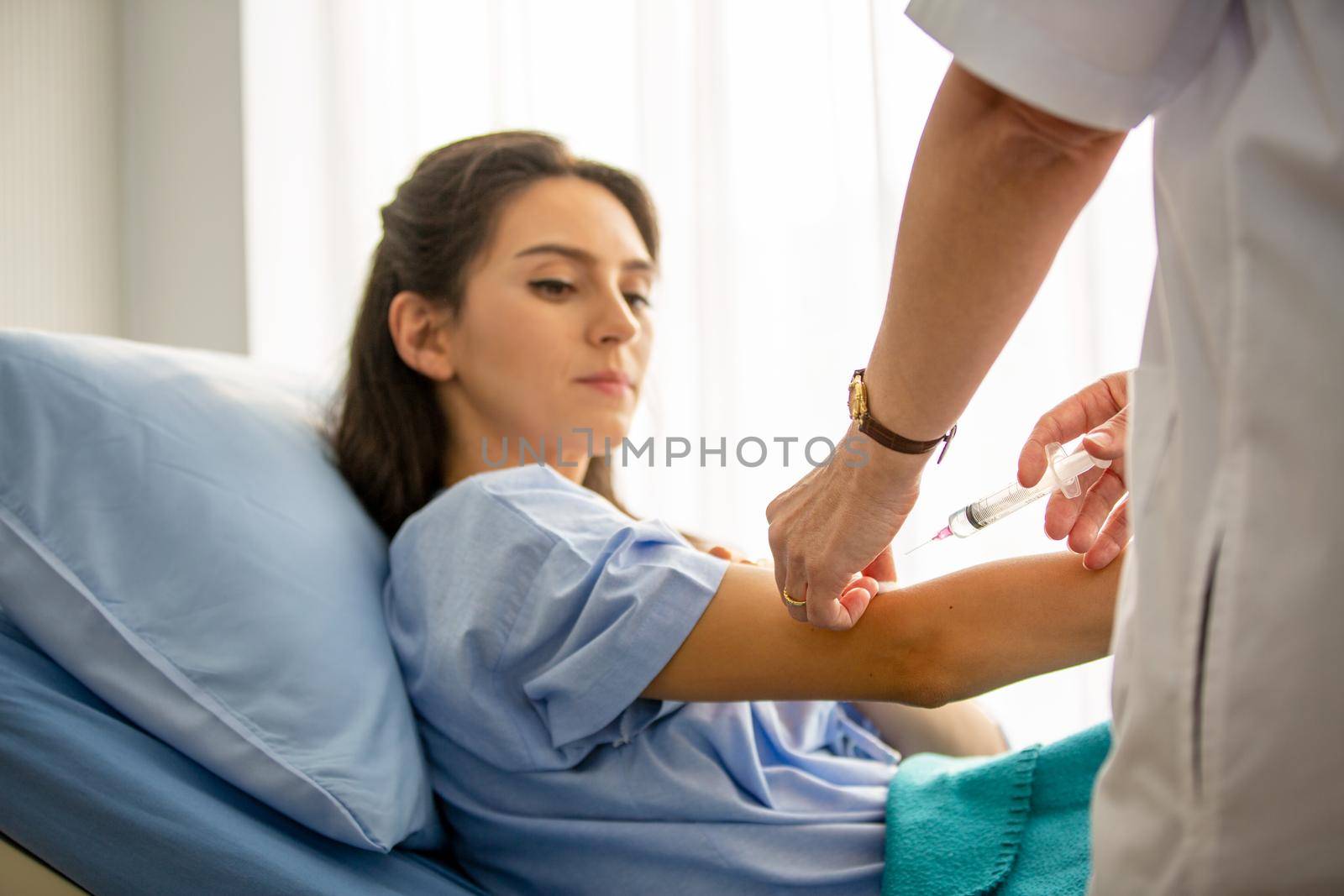 Doctor and patient in hospital by chuanchai