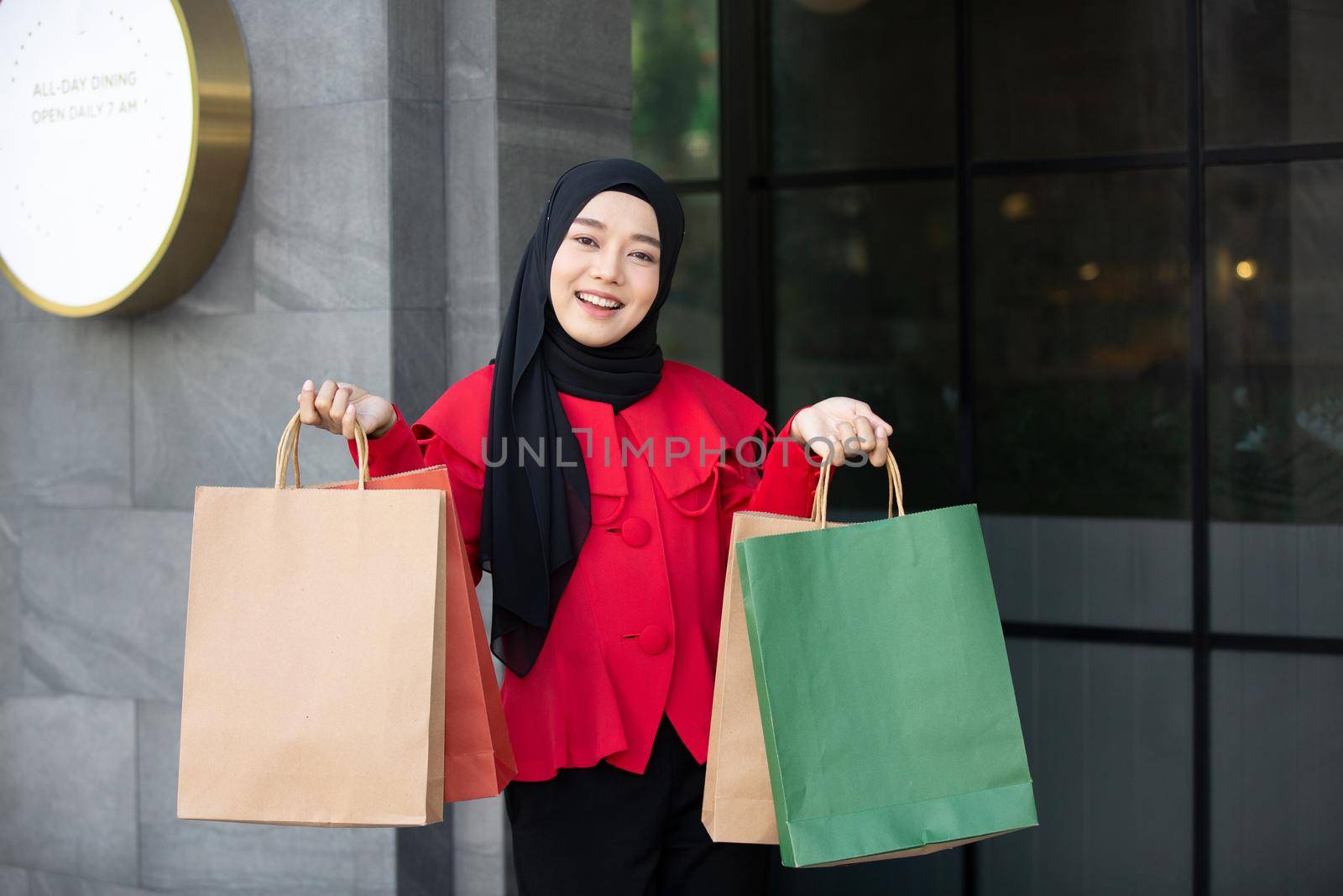 Woman with Shopping Bags