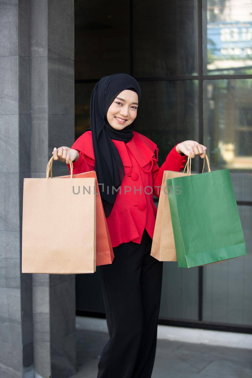 Woman with Shopping Bags