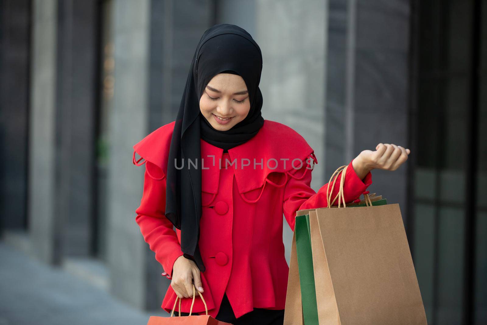 Woman with Shopping Bags