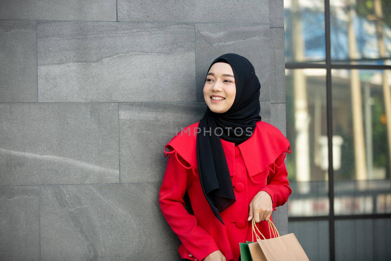 Woman with Shopping Bags